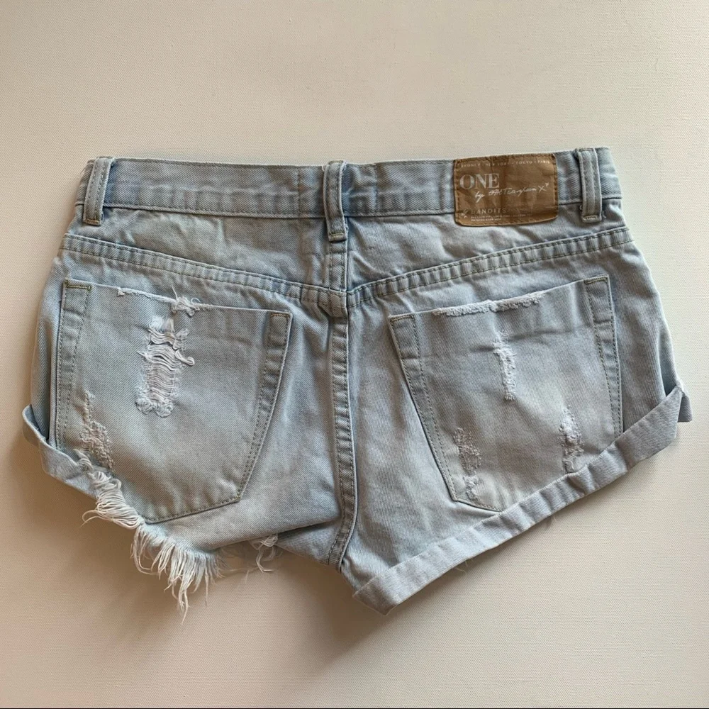 One Teaspoon Bandits Denim Shorts Sz 25 - Picture 7 of 15